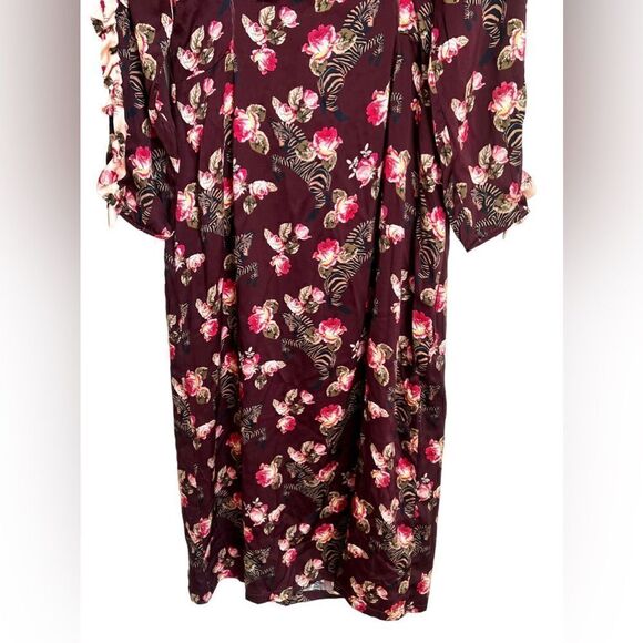 Mother Of Pearl flaw Midi Dress In Deep Purple Zebra Print Silk READ - Picture 5 of 11